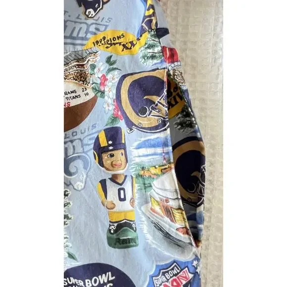 Vtg Reyn Spooner NFL Rams Hawaiian Maxi / Midi Dress Size Medium - Picture 5 of 6